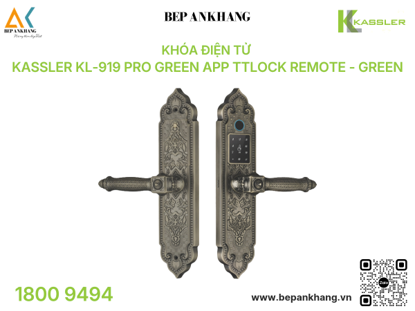 Khóa điện tử Kassler KL-919 Pro Green App TTLOCK Remote - Green